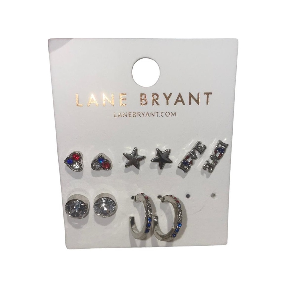 Lane Bryant Earrings Red white and blue NWT